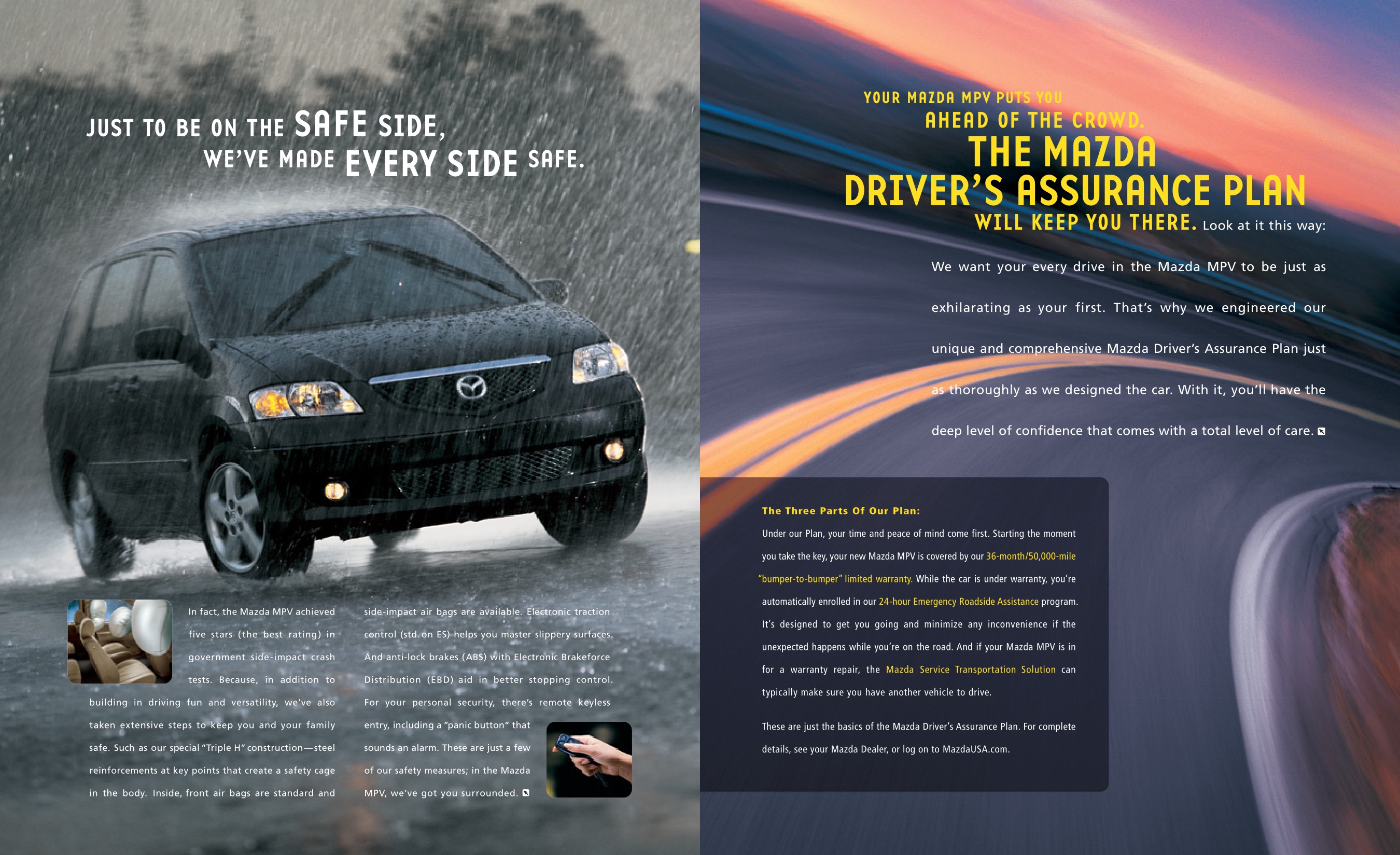 2002 Mazda MPV Brochure Page 7